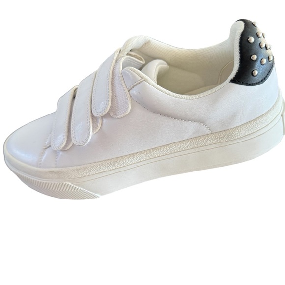 J/Slide Gennie White Leather Platform Velcro Sneakers Size 8 - Picture 7 of 12